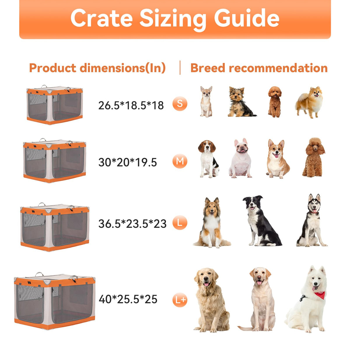 A 4 Pet Animal Cage in 40.0"L x 25.0"W x 25.0"H, Orange+Beige