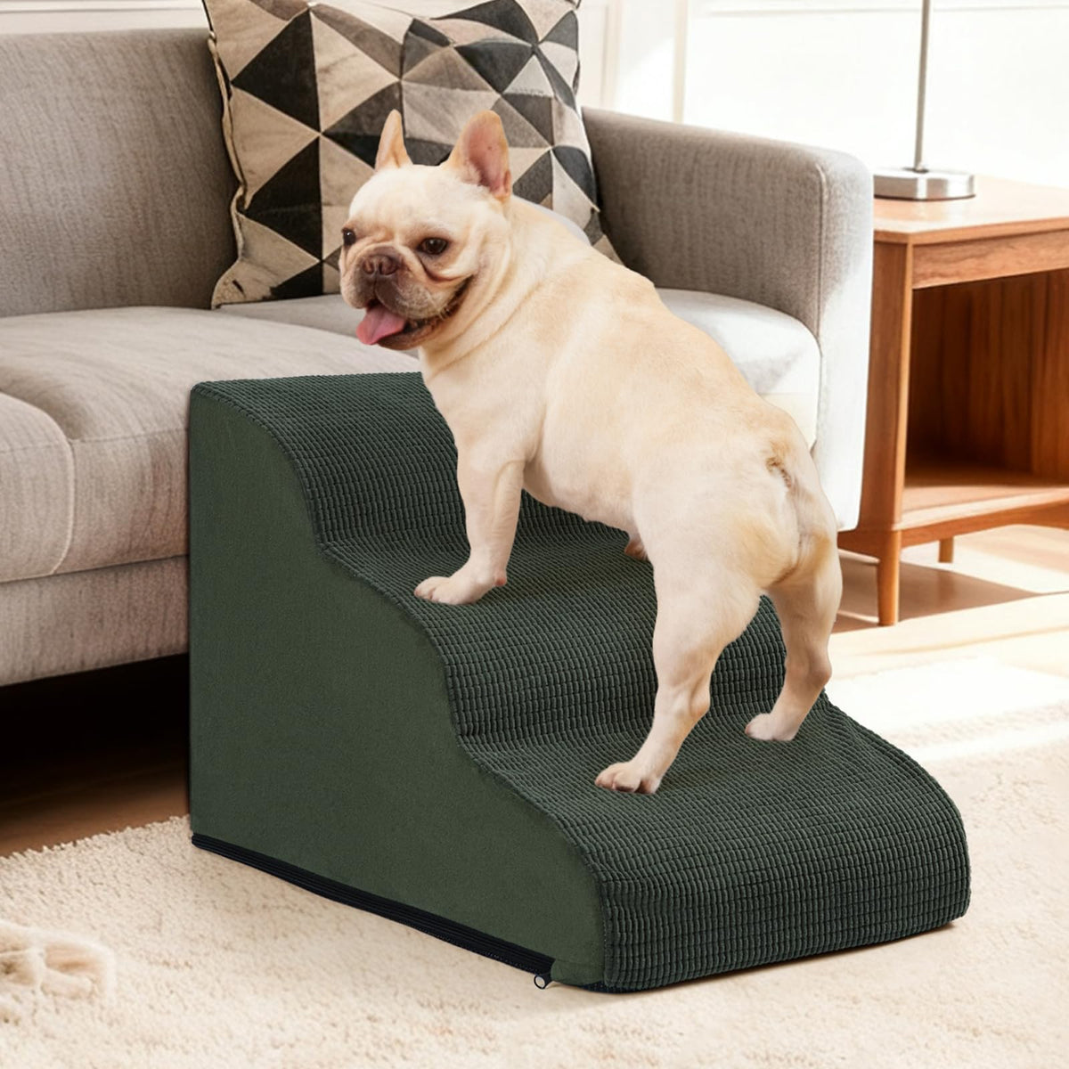 aodisman Animal Stair in Standard 3-Step 15.7"H, Green