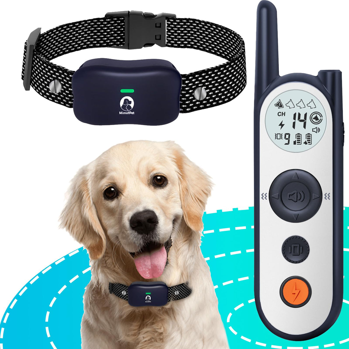 MIMOFPET Animal Collar in Up to 3500ft, Blue