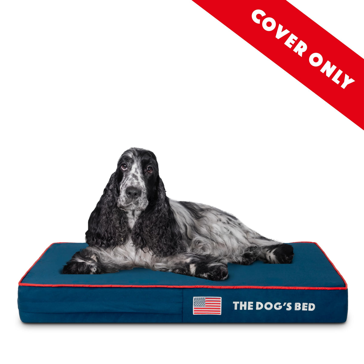 The Dog's Balls Pet Supplies in Small Spare Cover (4" Deep), Blue with Red Trim USA Flag
