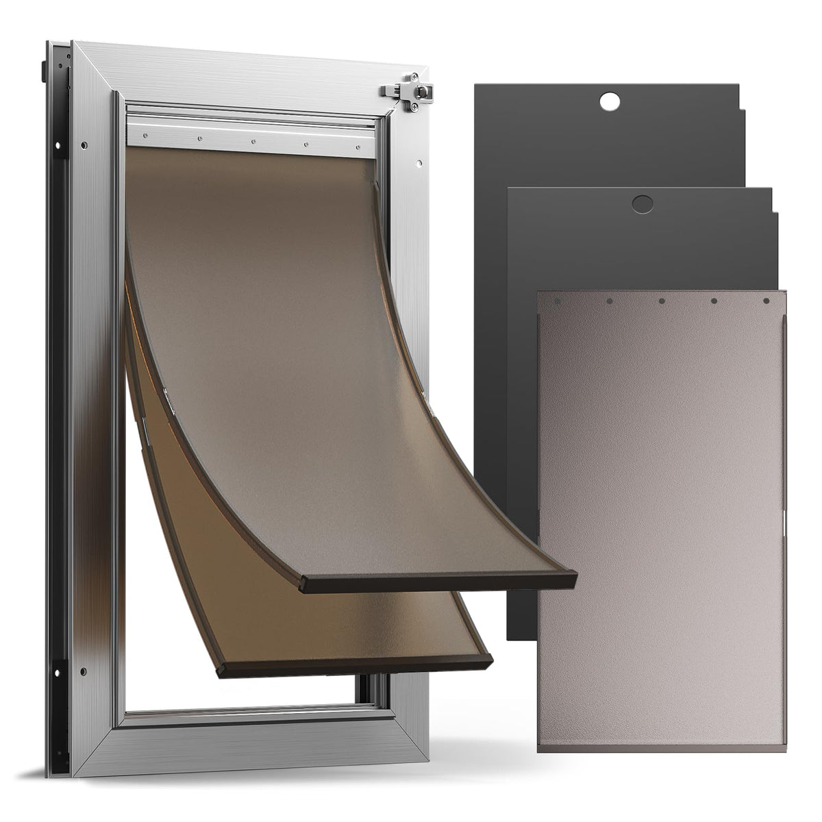 VOSOIR Pet Door in Large, Silver