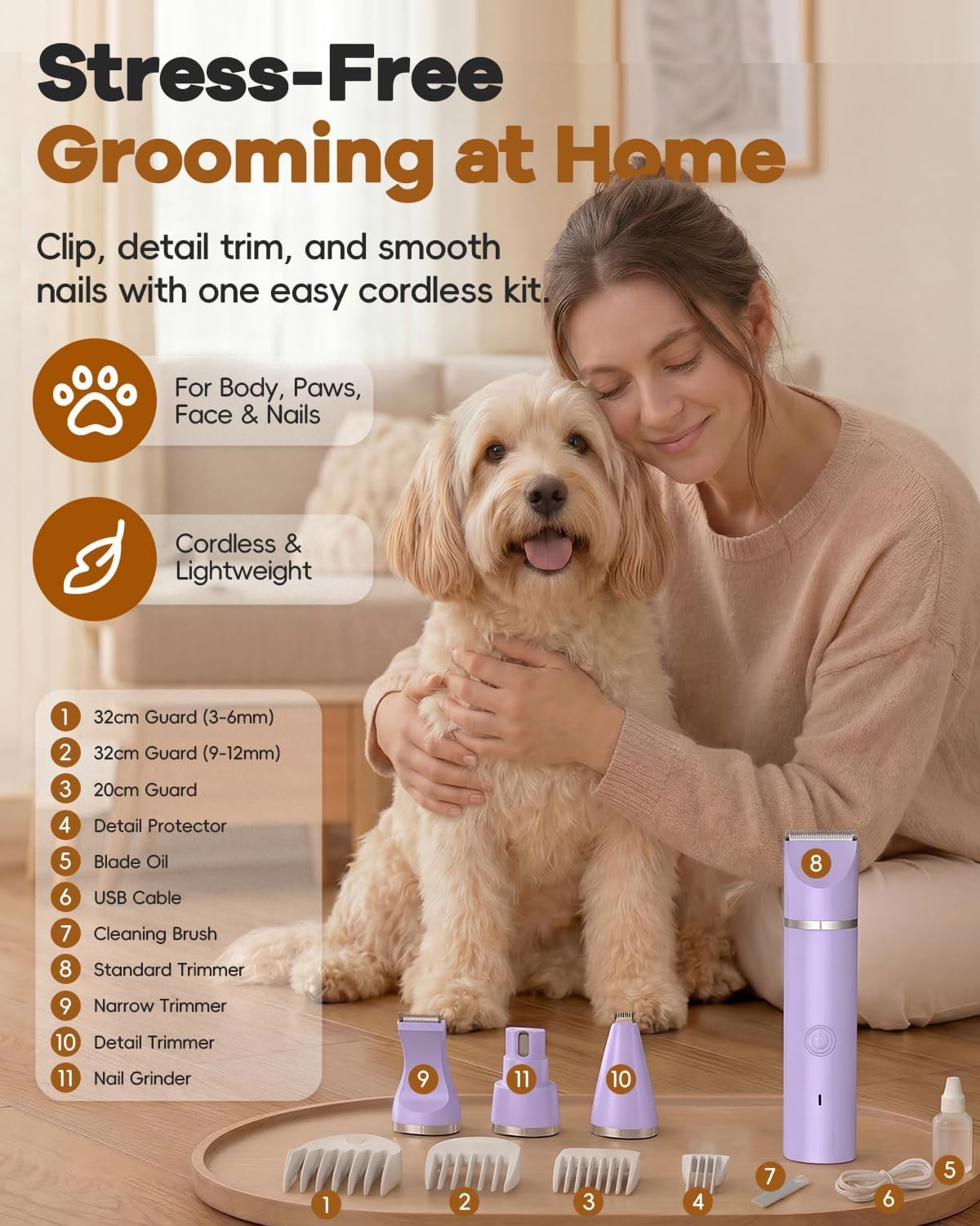 Veeconn Hair Trimmer in Purple