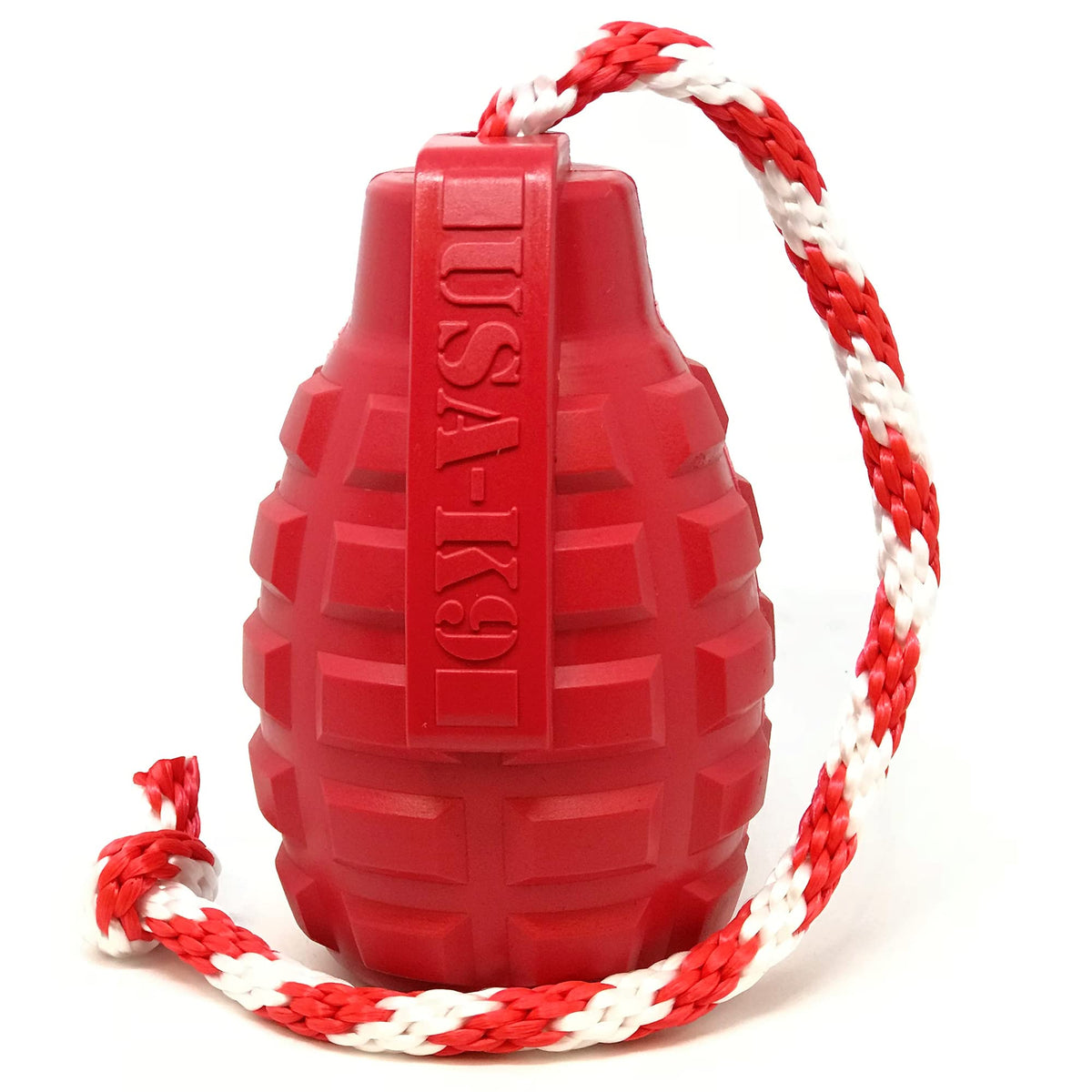 SodaPup Pet Toy in Large, Grenade Red