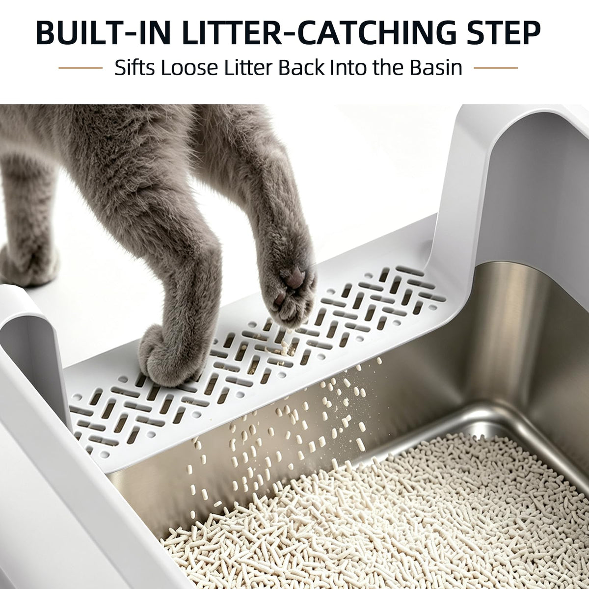 WoofiGo Litter Box in X-Large, XL-Cool Grey