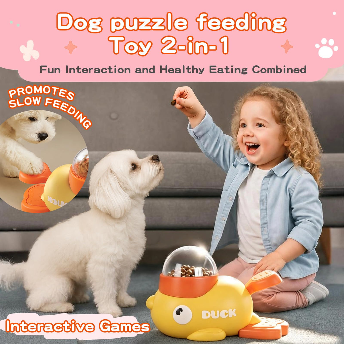 Star&Mi Pet Feeder in Duck-Yellow