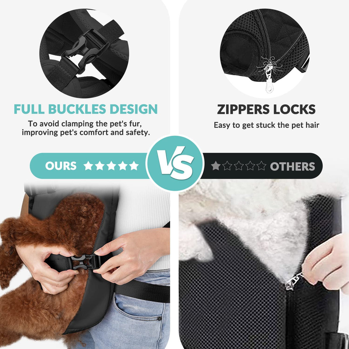 Lukovee Animal Carrier in Small, Black