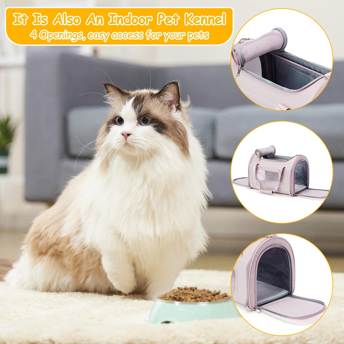 WEPLAN Animal Carrier in 18.1"L x 11.8"W x 12.9"H, Pink