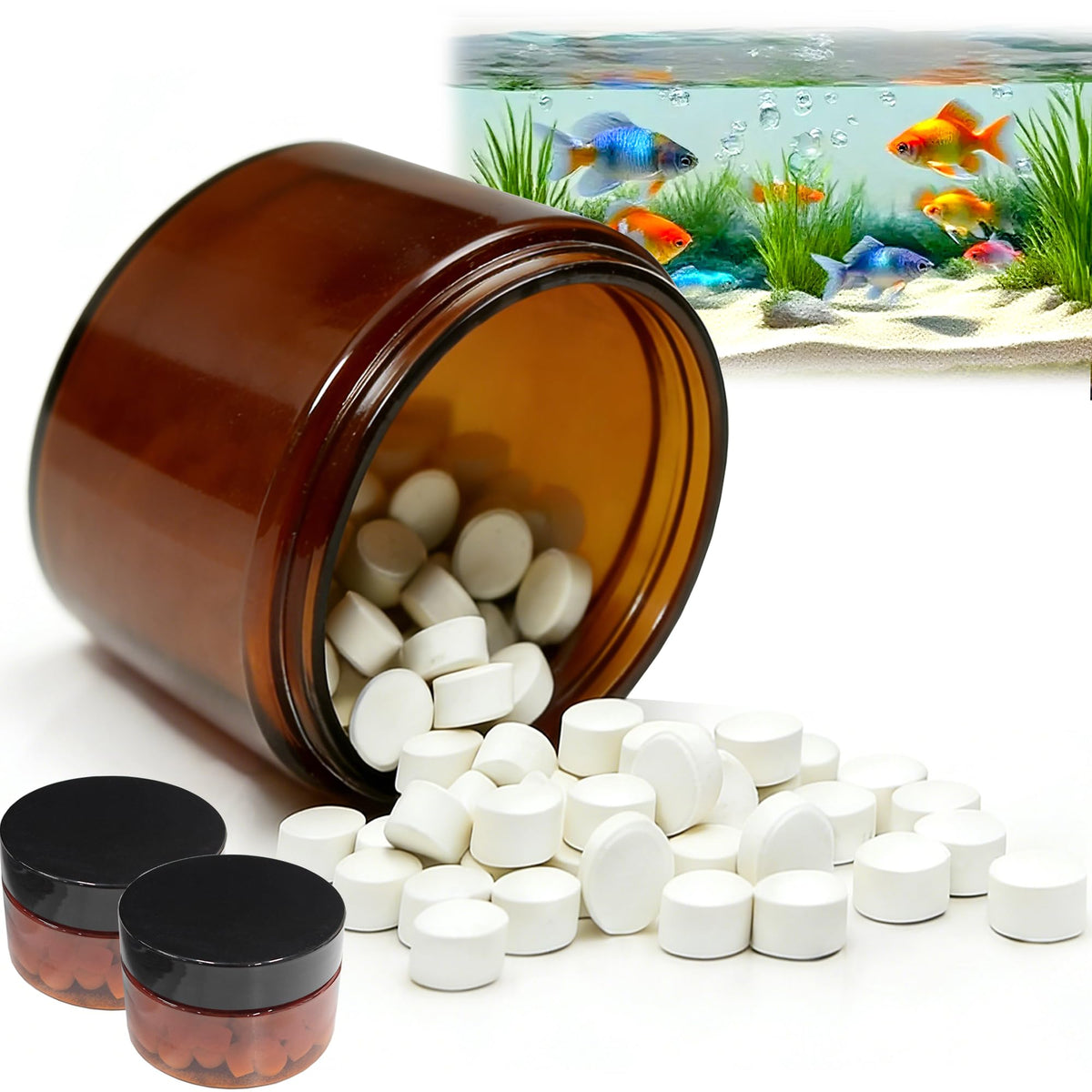 LeoTube Aquarium Pond Water Treatment in 2, White
