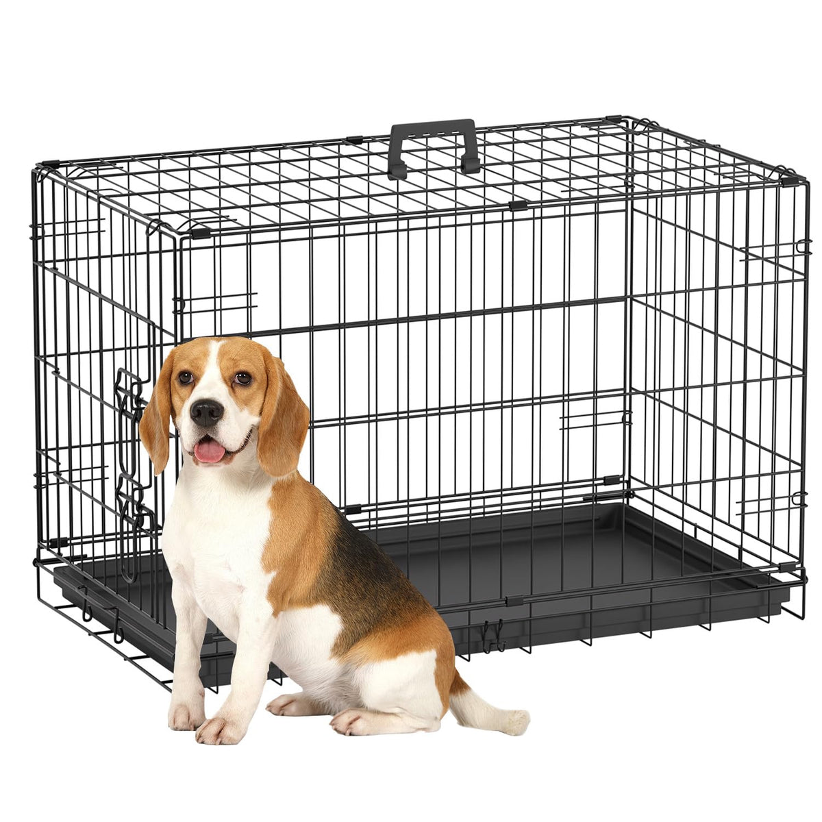 FDW Animal Cage in 30.0"L x 18.0"W x 20.0"H, Dark Black