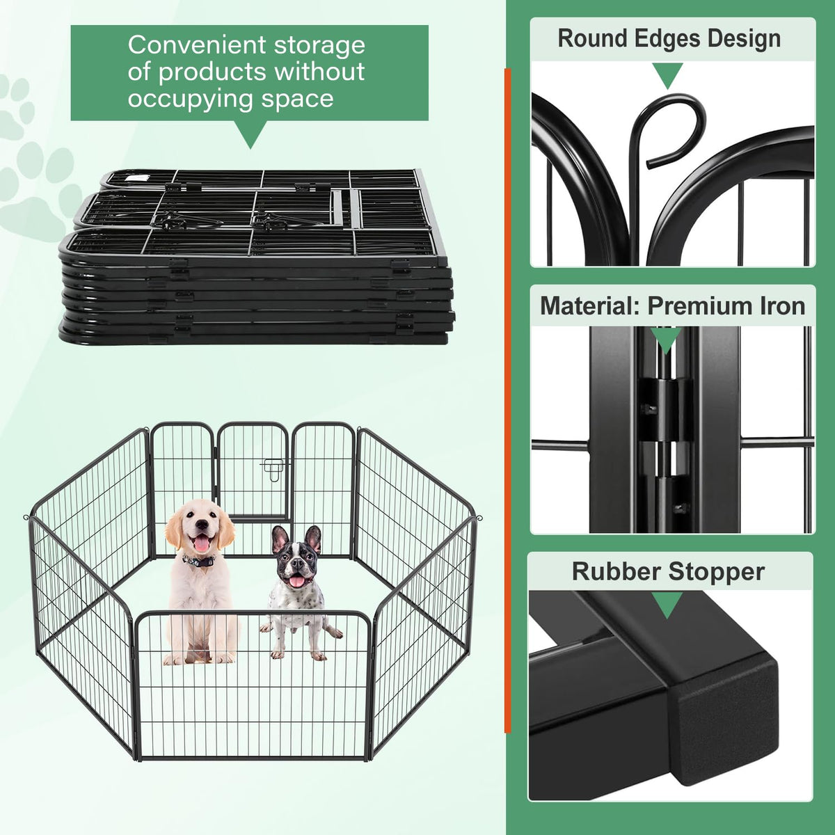FDW Pet Playpen in Black