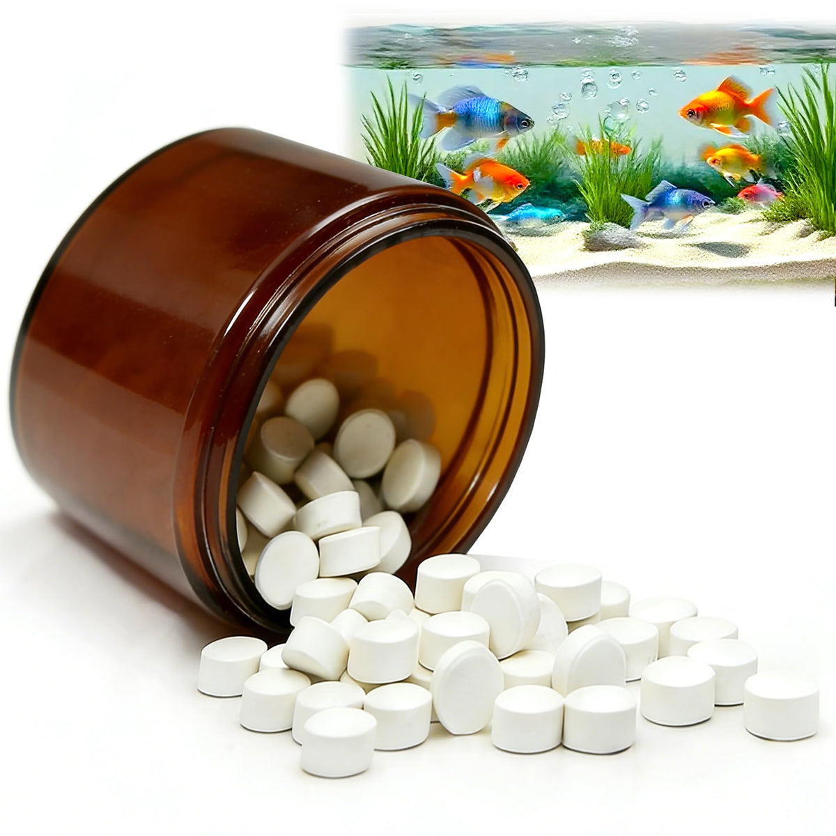 LeoTube Aquarium Pond Water Treatment in 1, White