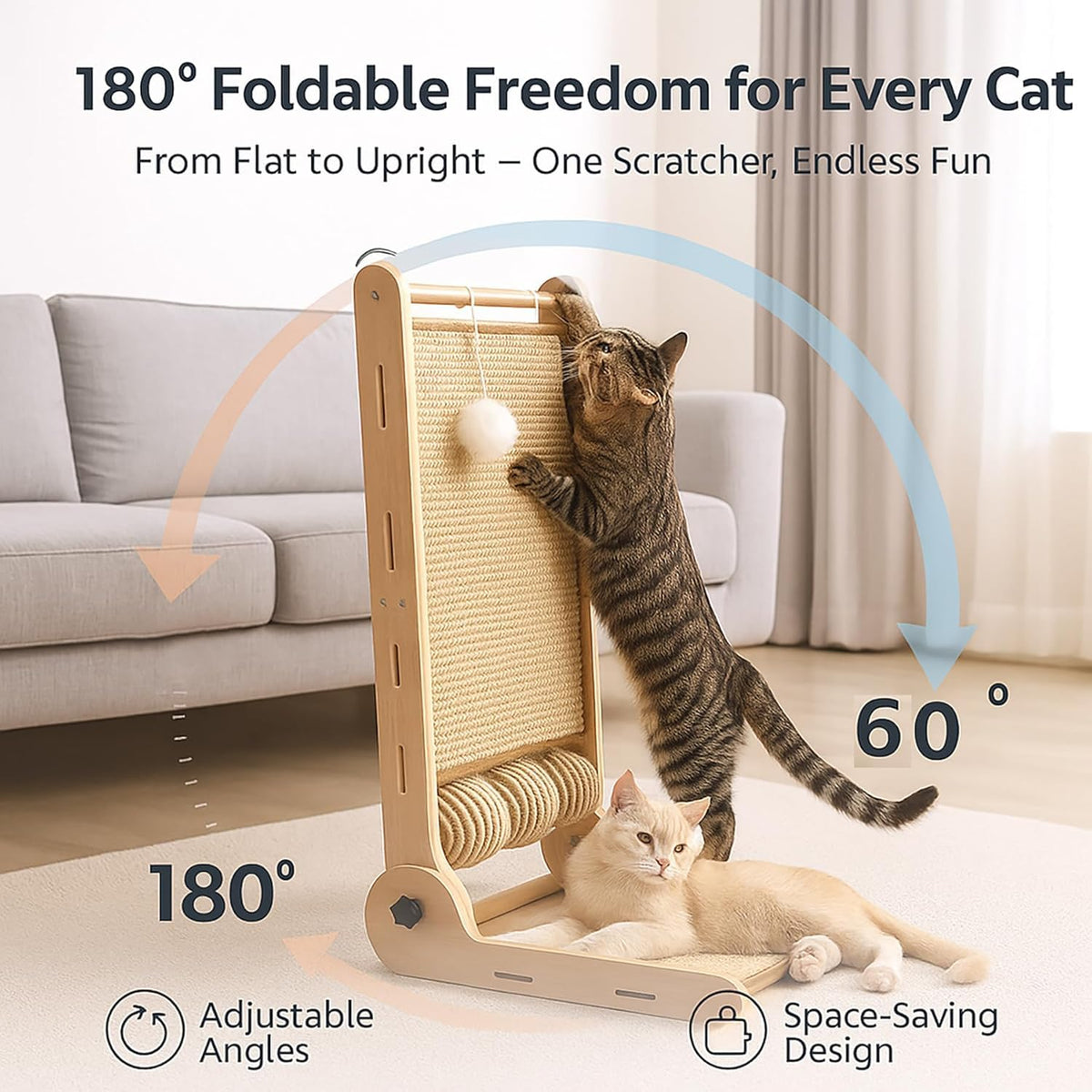 LEQOS Pet Activity Structure in 32 in, Sisal