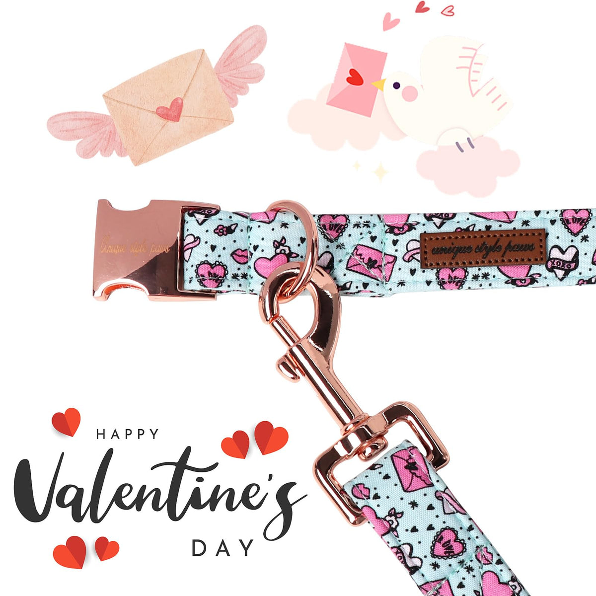 Unique style paws Animal Collar in S, letter-leash