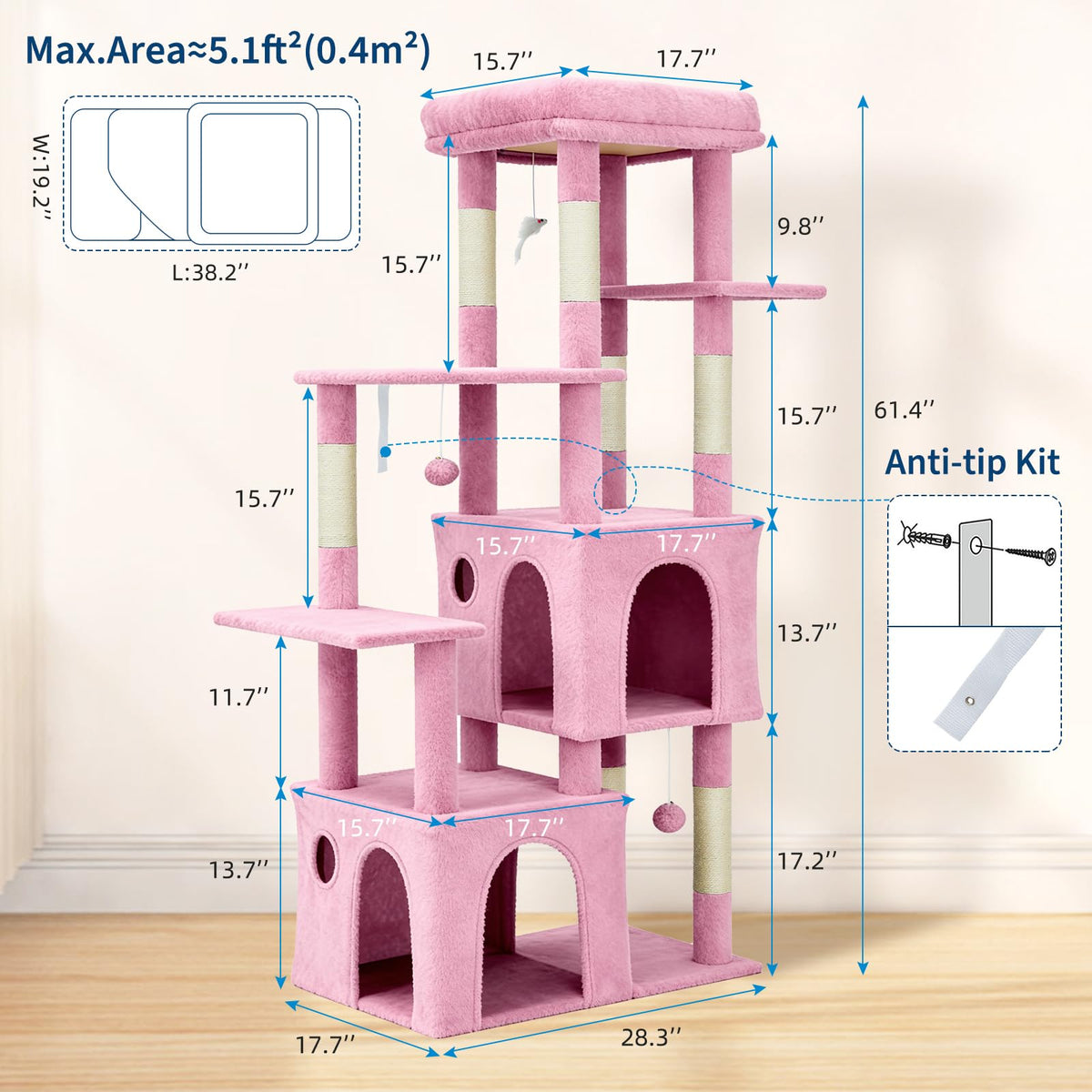 OUTLANE Pet Activity Structure in Pink, Pink