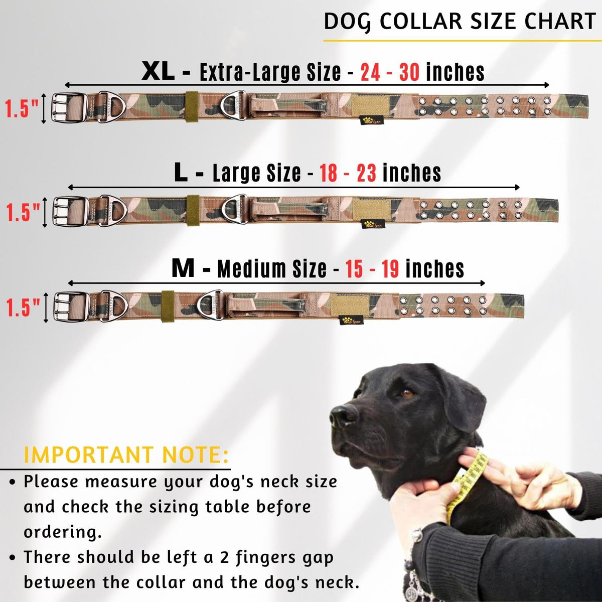 ADITYNA Animal Collar in Extra-Large: Fit 24-30" Neck, Camo