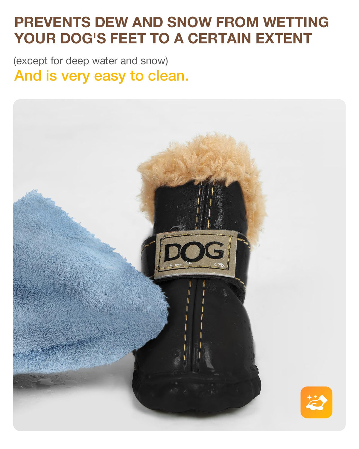 WINSOON Paw Hoof Protector in Size 1, Black