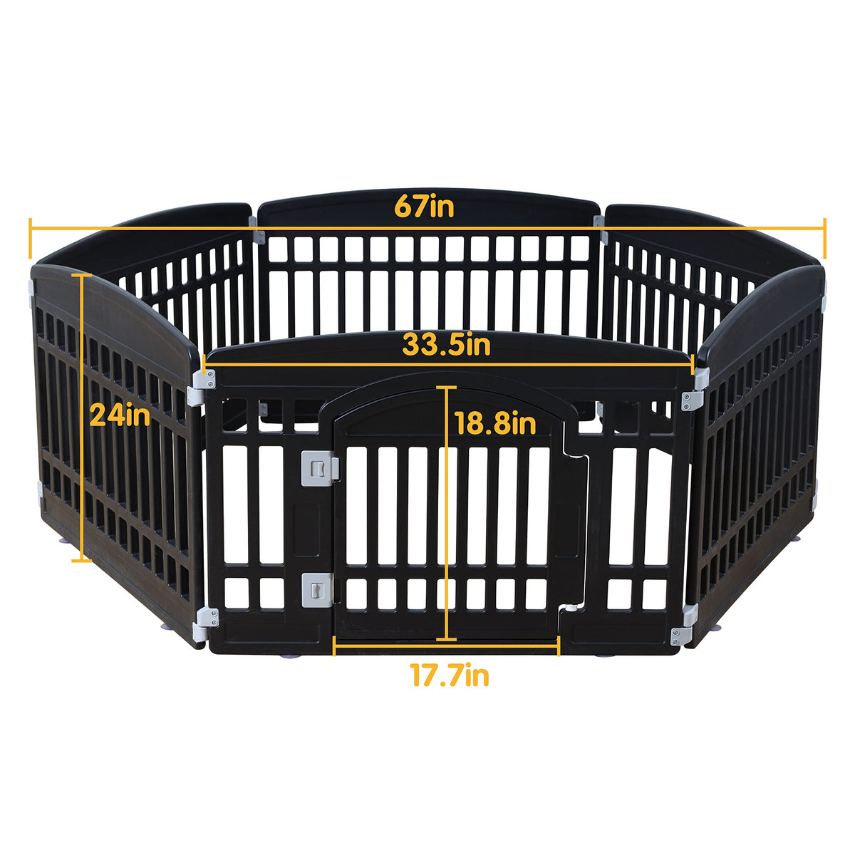 Gupamiga Pet Playpen in Black