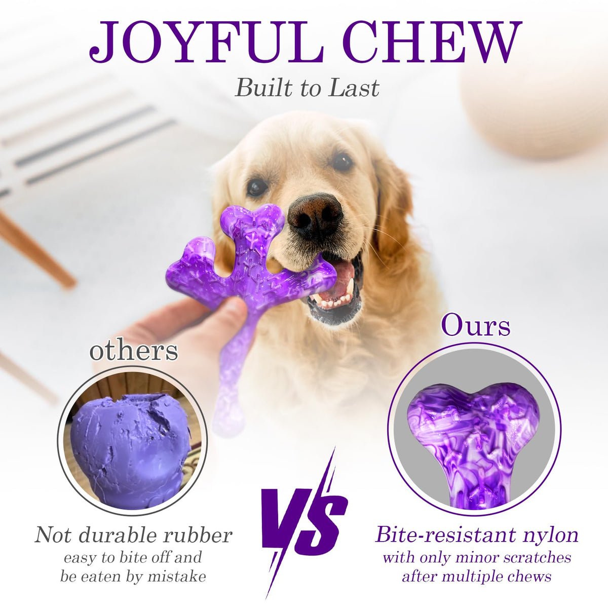 Frienhund Pet Toy in 4-PacK Beef, Purple & Green