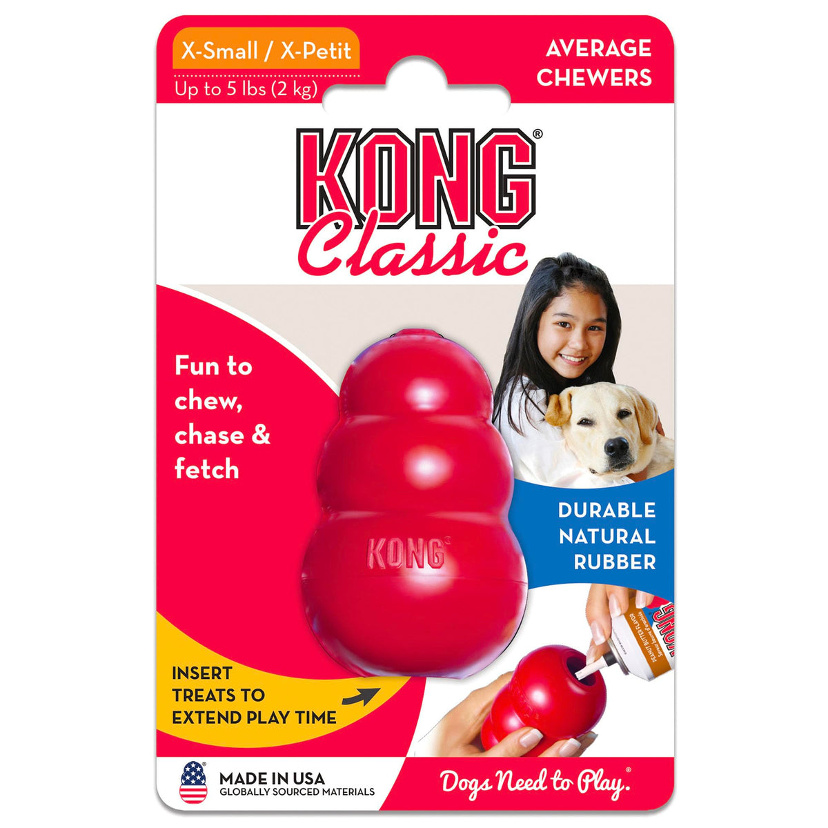 KONG Pet Toy in X-Small (Pack of 2), Red