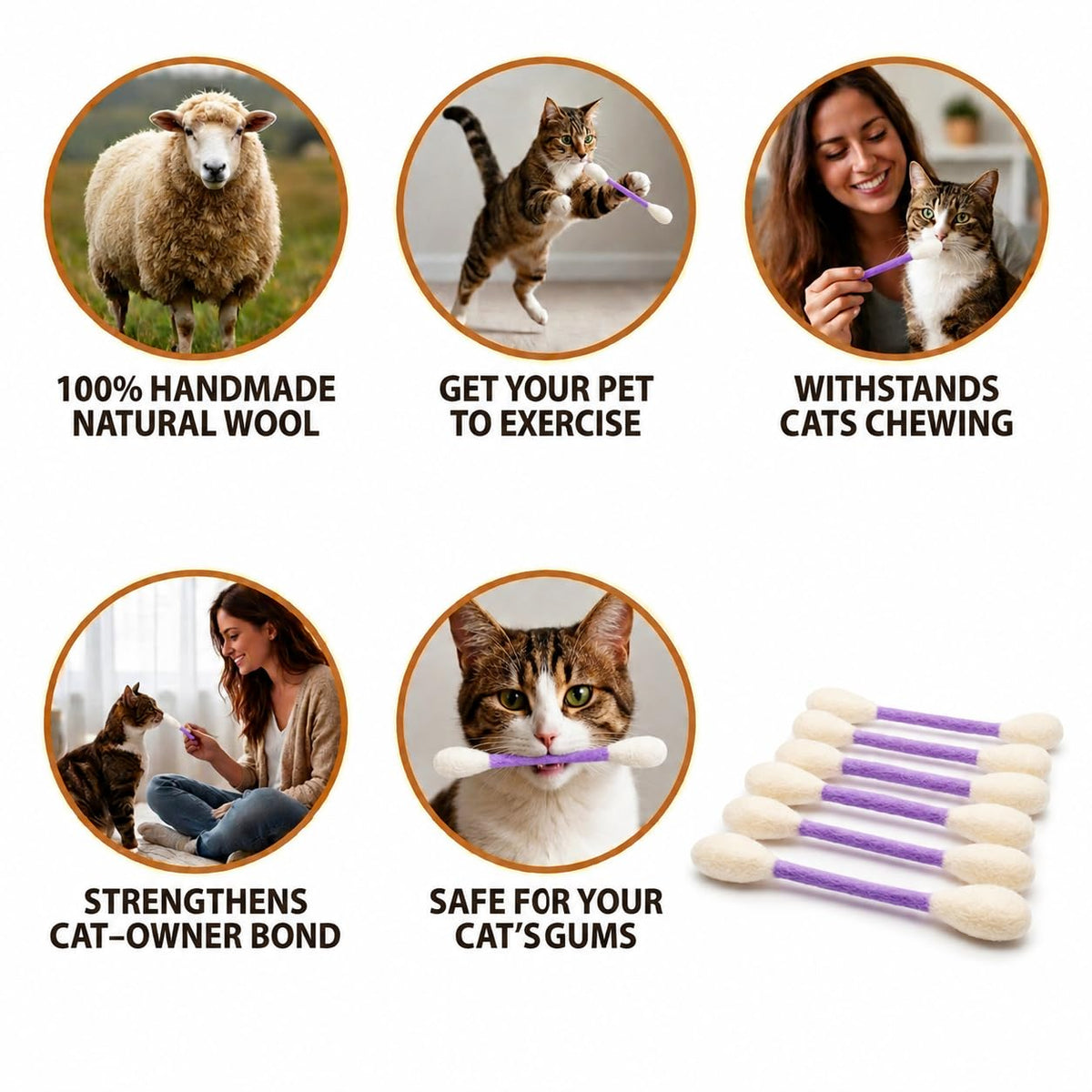 Glaciart One Pet Toy in Regular, Purple Swabs