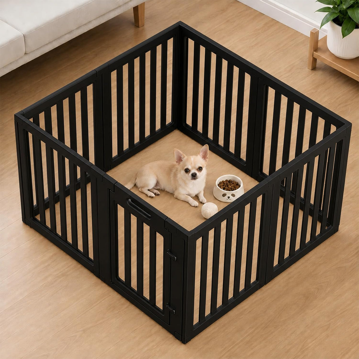 everfront Pet Playpen in 30", Black