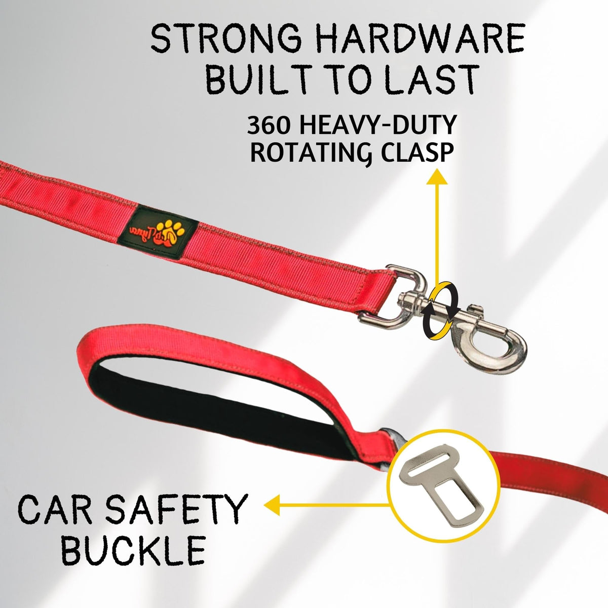 ADITYNA Leash in 6ft-7.5ft, Red