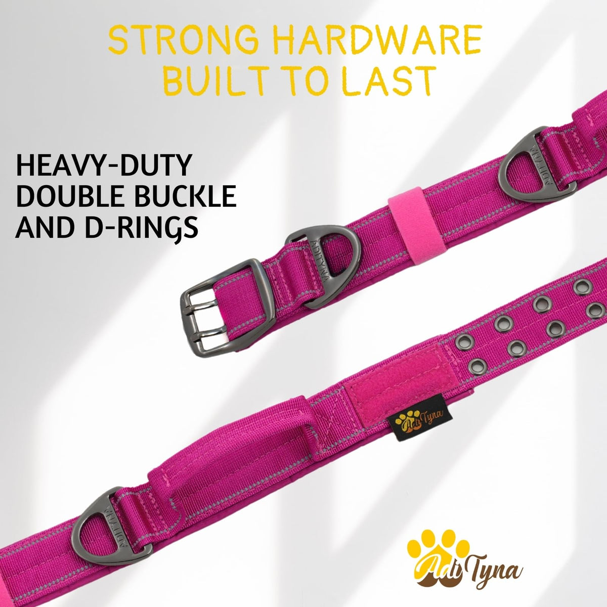 ADITYNA Animal Collar in Extra-Large: Fit 24-30" Neck, Magenta