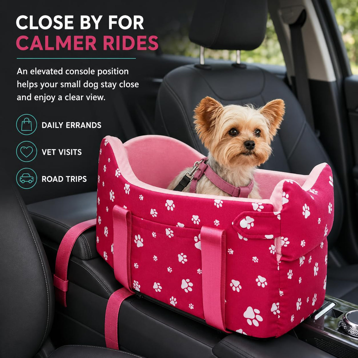Cullaby Pet Seat in Small, Rose Red
