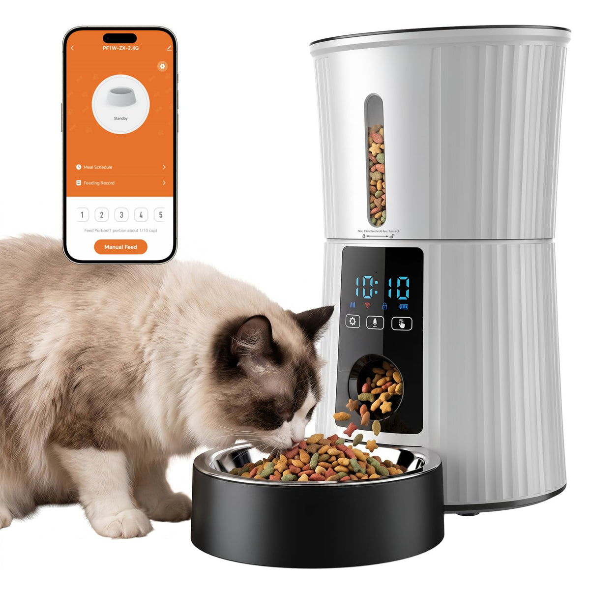 DUMOS Pet Feeder in 4L-WiFi, White