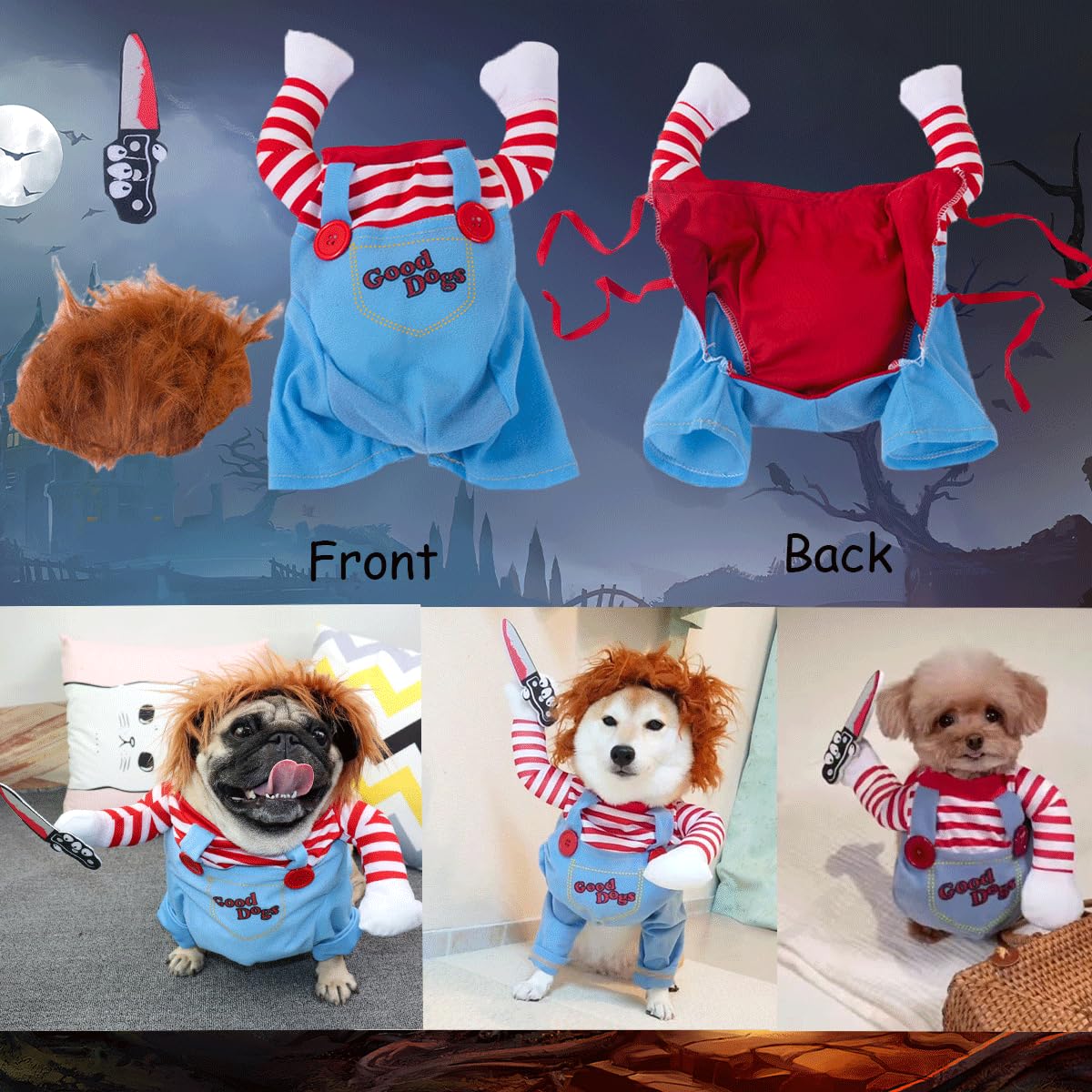 Tealots Pet Apparel in Small, Blue