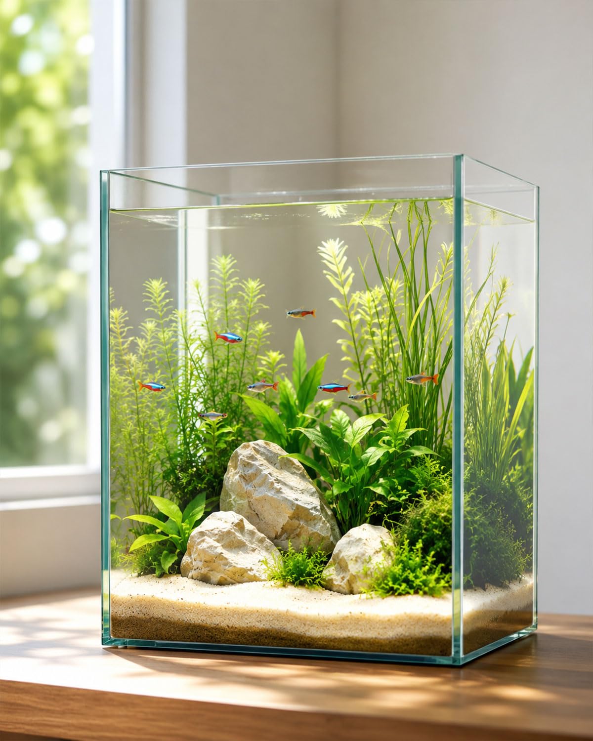 minilake Vivarium in 5 Gallon Vertical, Transparent