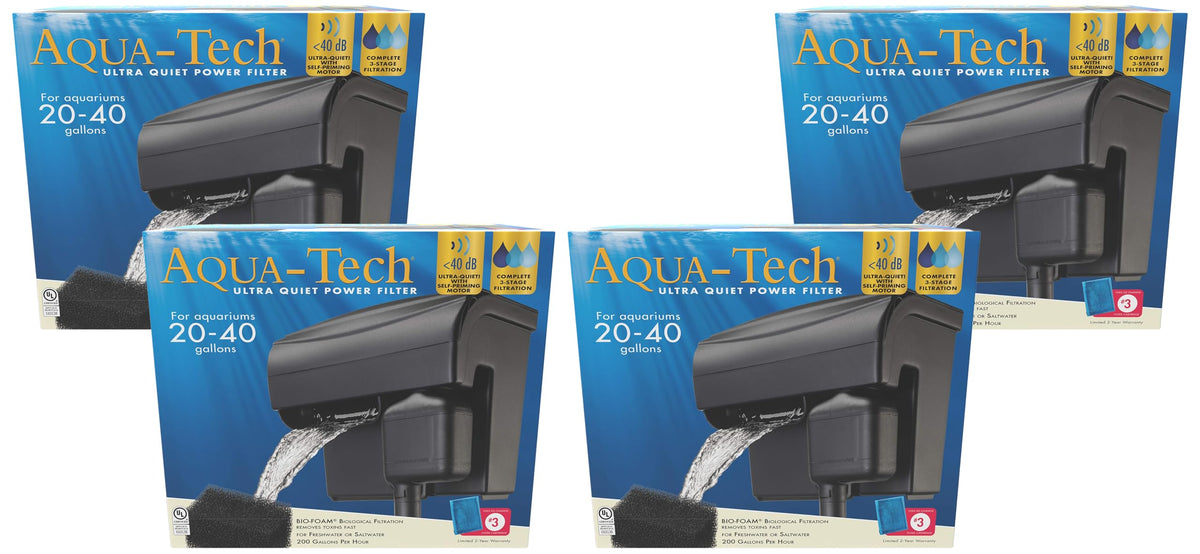 AQUA-TECH Aquarium Pond Water Treatment in New - 20 to 40 Gallon (Pack of 4)