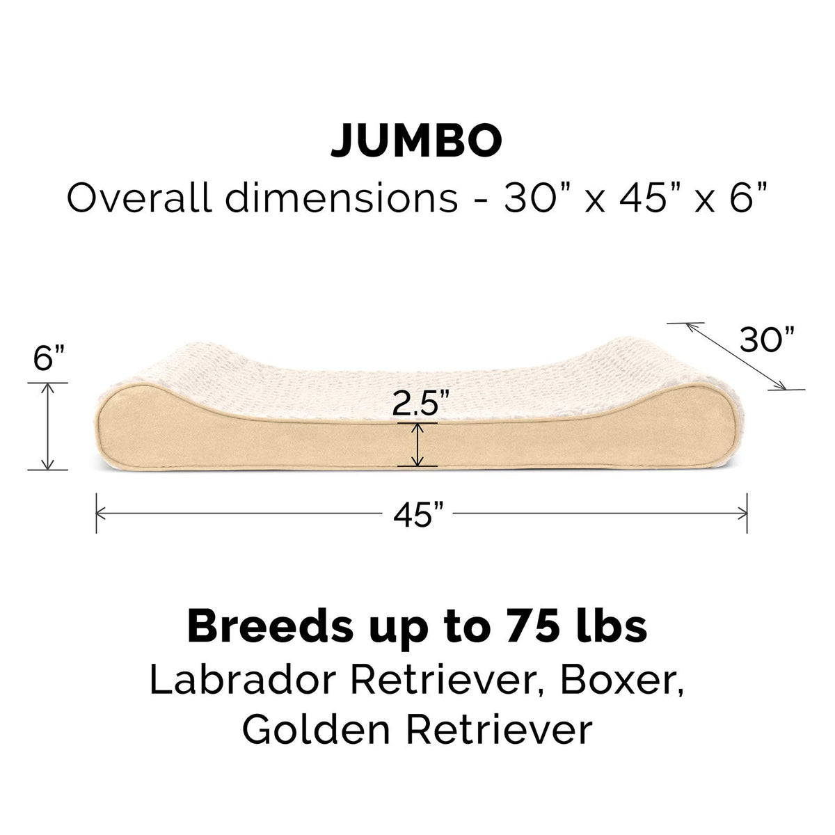 Furhaven Pet Bed Mat in Jumbo, Ultra Plush (Cream)