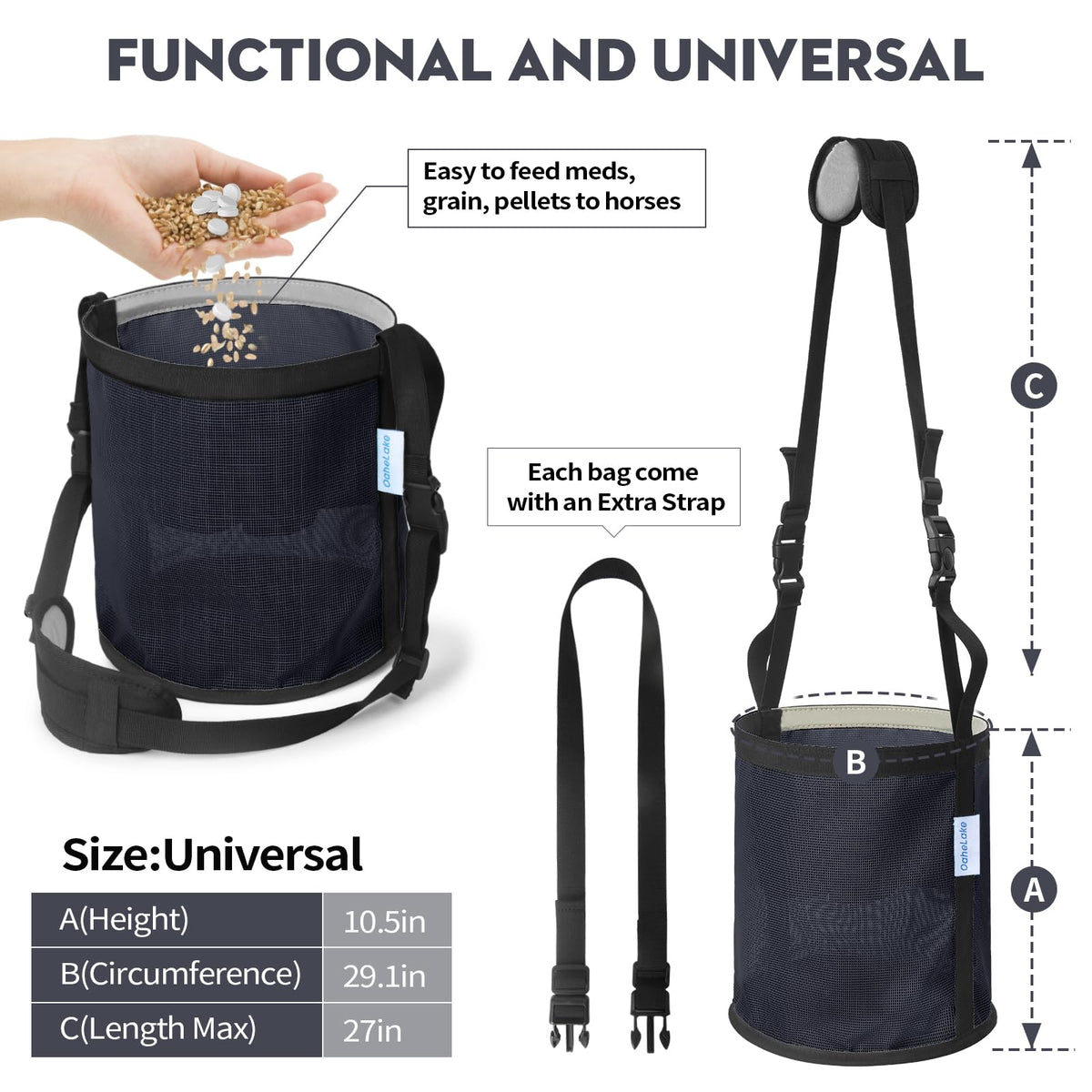 OAHELAKE Pet Supplies in Universal, 2 Pcs Blackblue