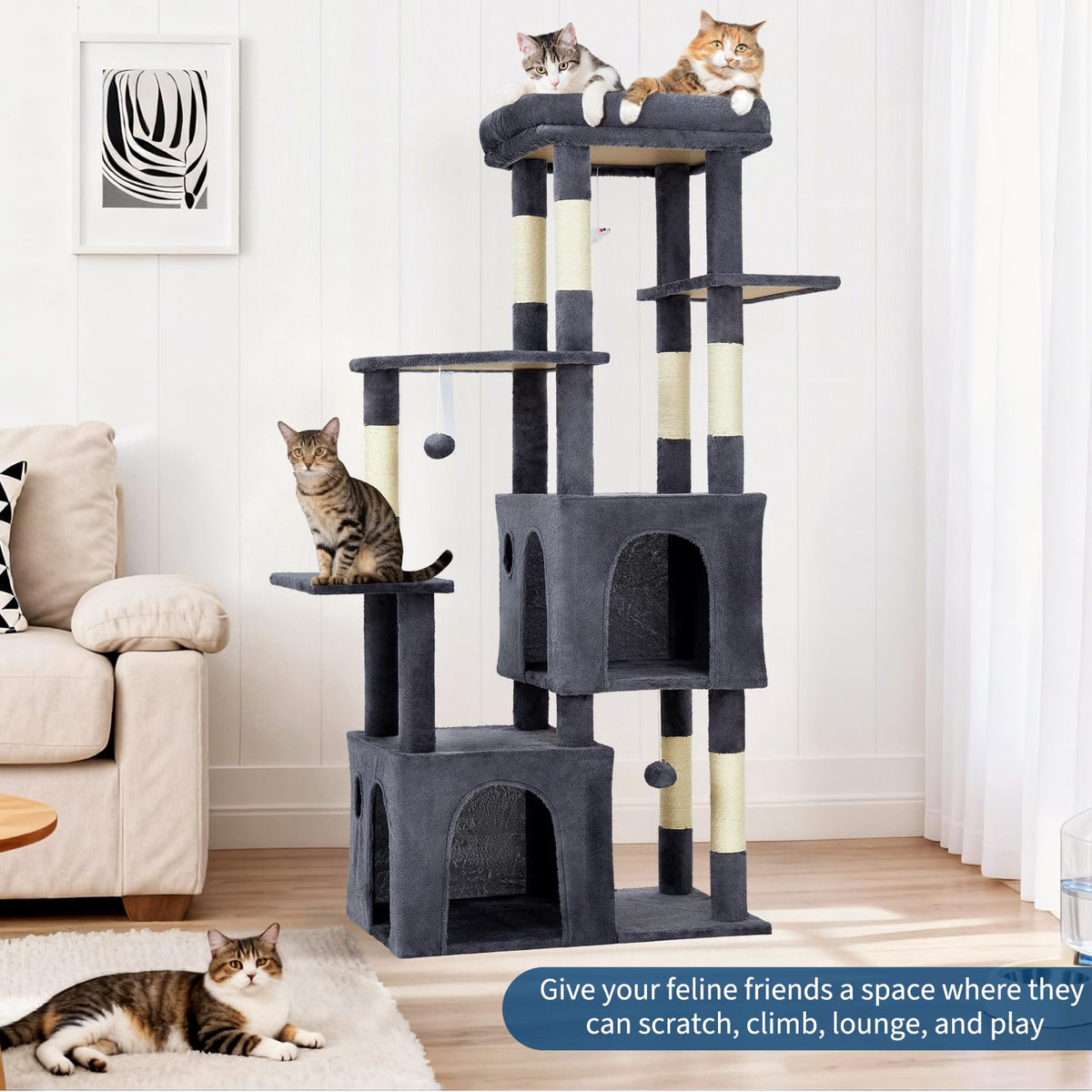 OUTLANE Pet Activity Structure in Dark gray, Dark Gray