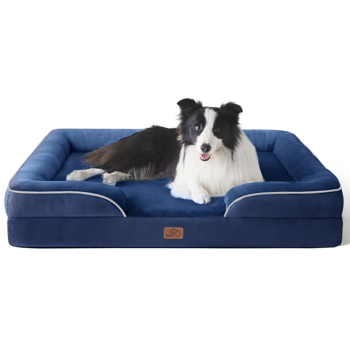 Bedsure Pet Bed Mat in 35"l X 25"w X 6.5"th, Blue Navy