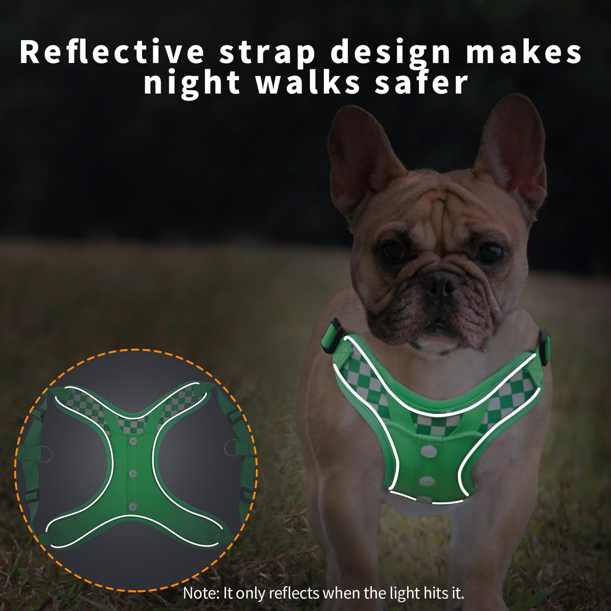 SAEGYPET Animal Harness in Medium, Green (denim)