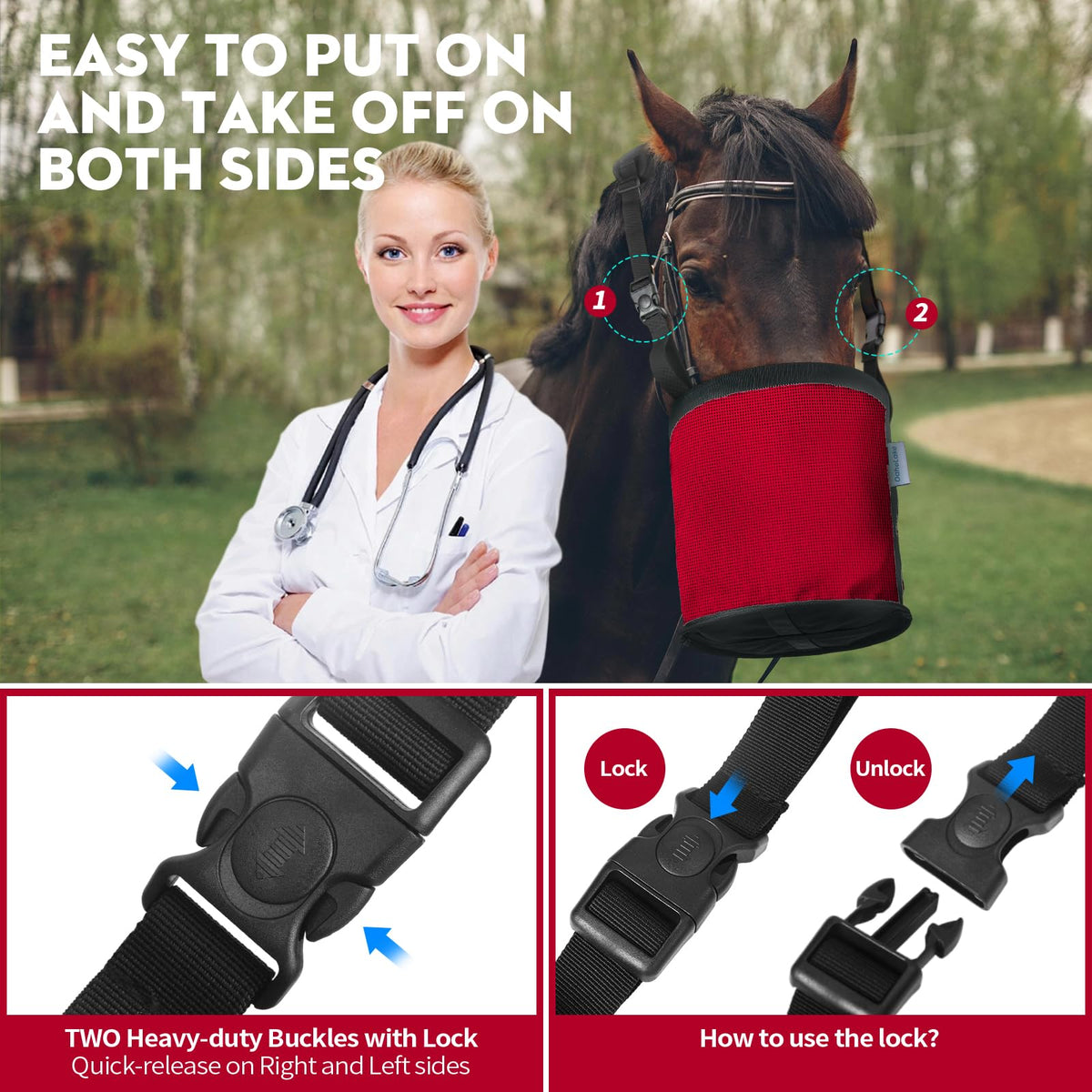 OAHELAKE Pet Supplies in Universal, 2 Pcs Red