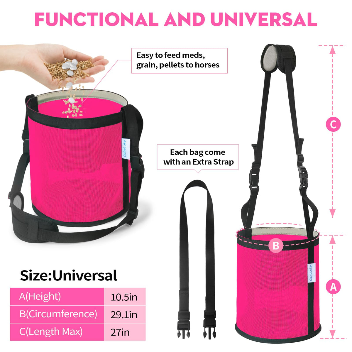 OAHELAKE Pet Supplies in Universal, 2 Pcs Magenta