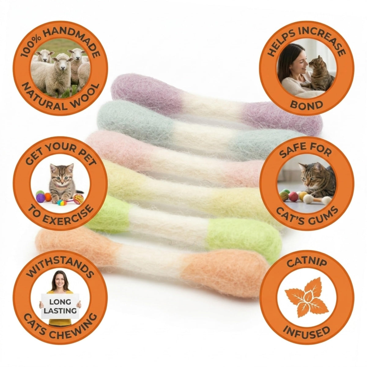 Glaciart One Pet Toy in Mini, Pastel Tips
