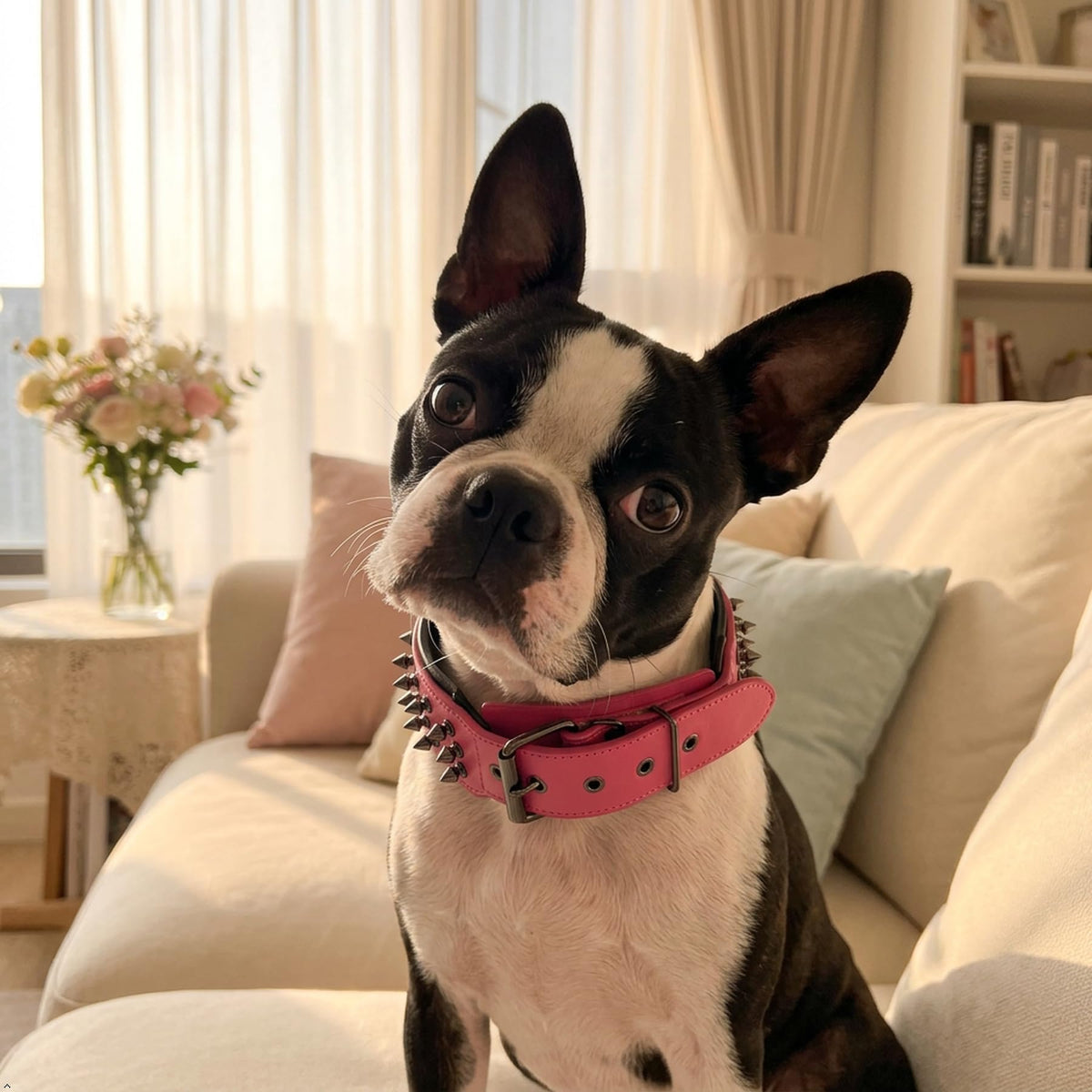 Molteriqo Animal Collar in M-neck 33-41cm, Pink