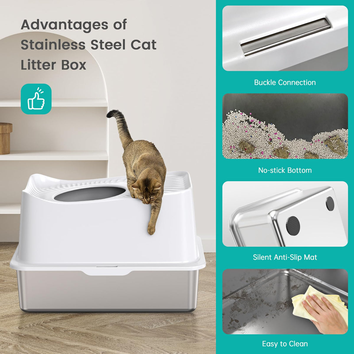 WoofiGo Litter Box in Large, 7 - White (Pack of 1)