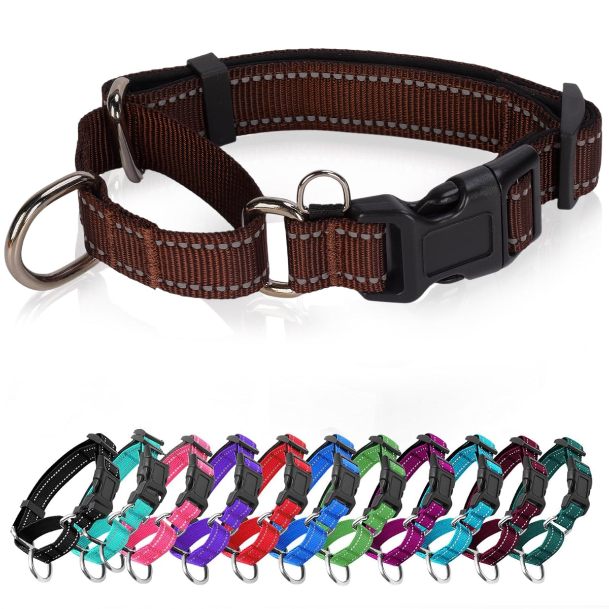 GDLKPS Animal Collar in XS:3/4" Wide for 11.5"-13.5" Neck, Coffee