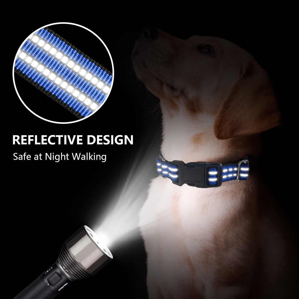 Hikiko Animal Collar in X-Small, Blue