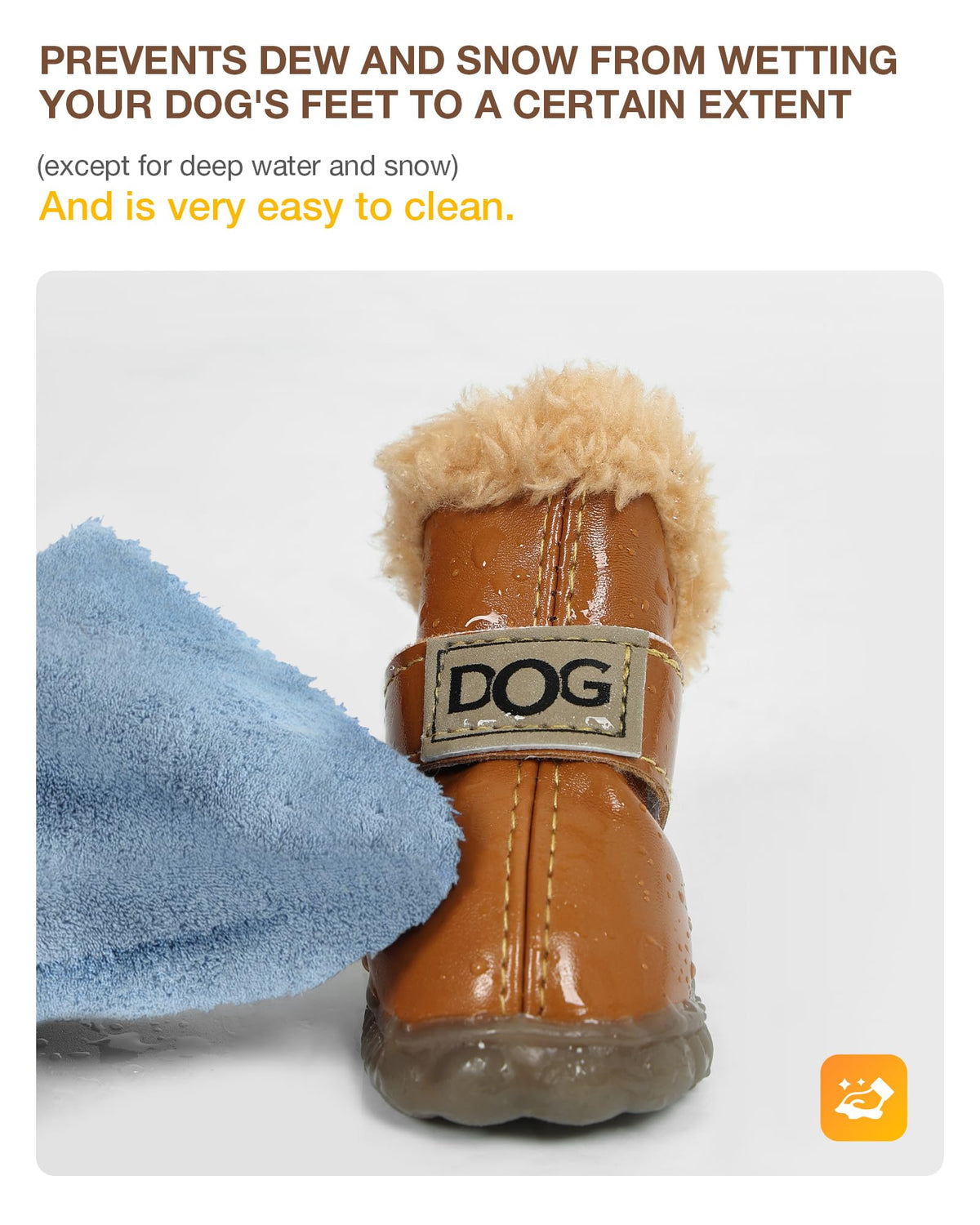 WINSOON Paw Hoof Protector in Size 1, Light Brown