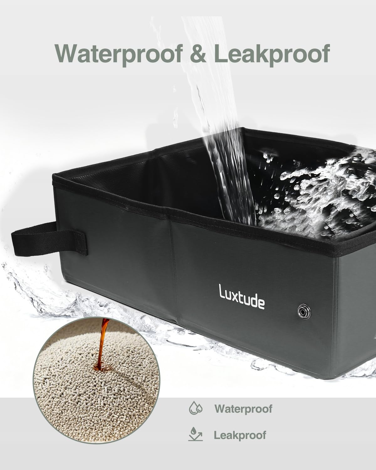 Luxtude Litter Box in Medium, Black