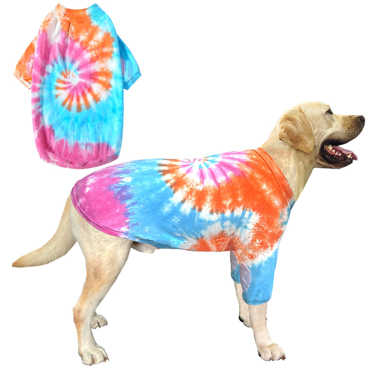 PriPre Pet Apparel in Medium, .Pink Orange