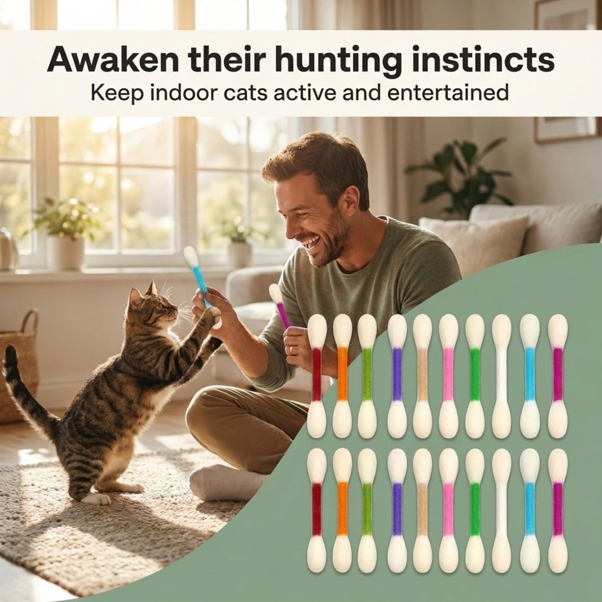 Glaciart One Pet Toy in Regular, Mixed Colors Swabs 24pcs