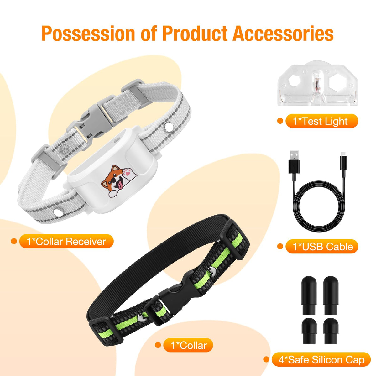 KJEFYPETZN Animal Collar in white-1