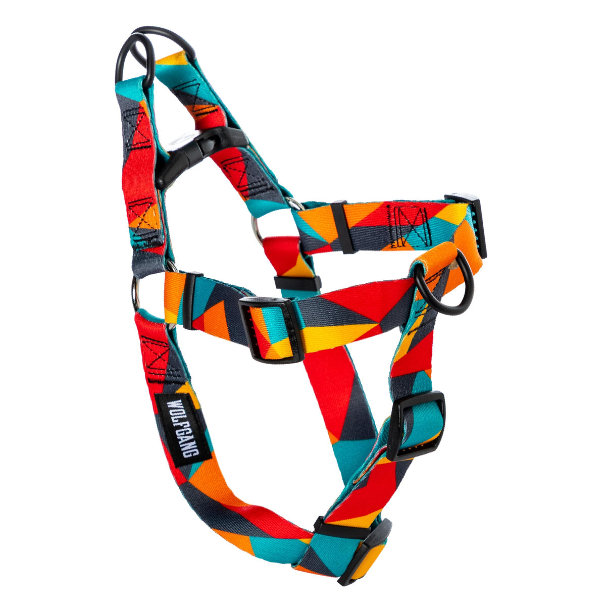 Wolfgang Man & Beast Animal Harness in Small (5/8 Inch x 12-18 Inch), ShatterShapes Print